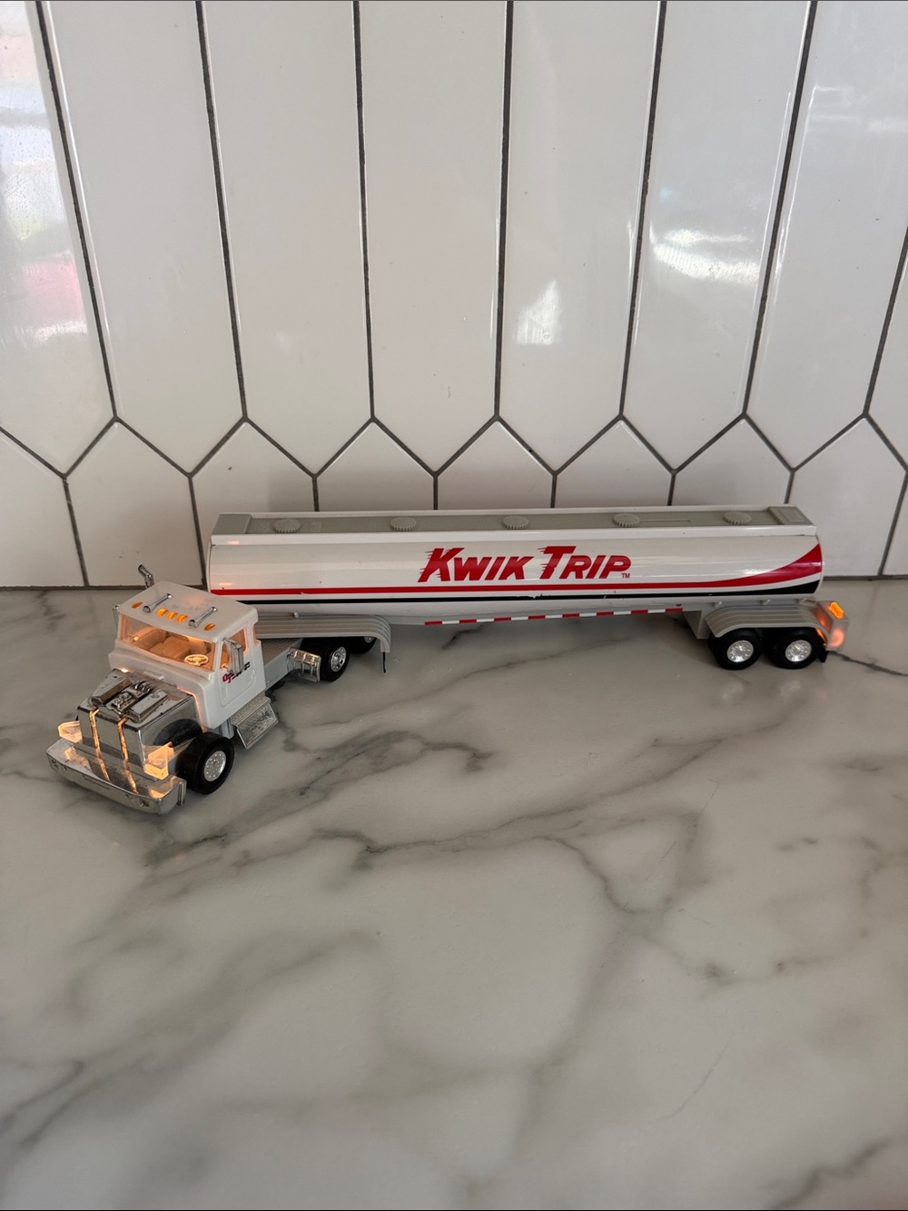 Kwik Trip Light-Up Toy Fuel Tanker Semi Truck